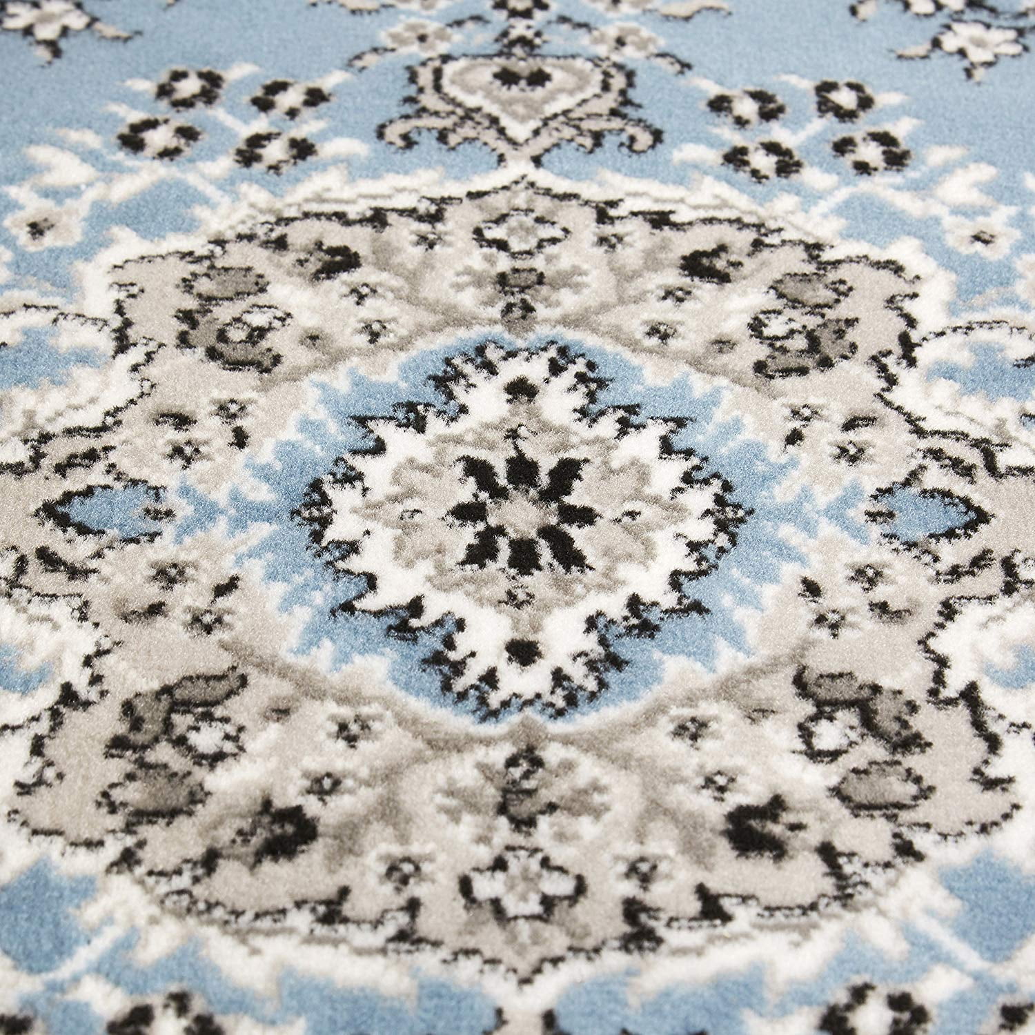 Traditional Area Rug Bordered Medallion Design Persian Oriental Rugs Carpet Runners