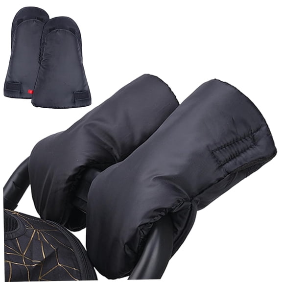 Winter Stroller Gloves, Extra Thick Universal Stroller Mitten, Waterpoof, Windproof, Stroller Hand Muff, Warmmuffs, Black