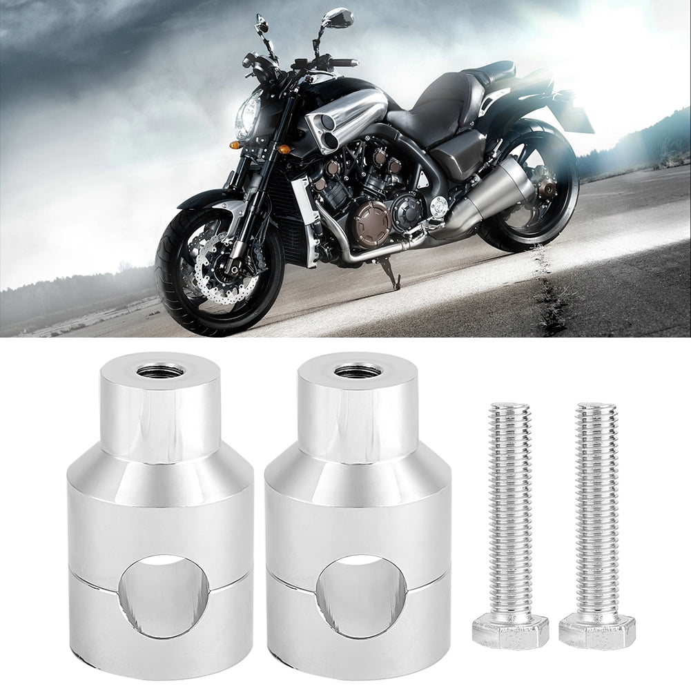 Paire Rehausseurs Guidon Suuonee Alliage Aluminium 22mm - Riser Moto Électrosilvering Pour Confort Conduite