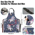 thumbnail image 3 of Cute Unicorn in Space Kitchen Apron with 2 Pockets Adjustable waterproof Cooking Aprons for Women Men Chef, 3 of 7