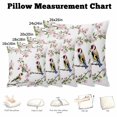 thumbnail image 5 of Throw Pillow Covers, Pink Spring Floral Decorative Throw Pillow Covers 18x18 Inch, Birds Elegant Pastoral Aesthetics Square Linen Pillow Cases for Couch/Living Room/Sofa, 5 of 9