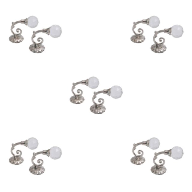 Transemion Decorative Curtain Drapery Holdbacks Designed To Add Charm To Any Room Sturdy silver 5Set