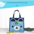 thumbnail image 3 of Cartoon Lunch Box Bag, Jingle Cat Lunch Bag, Strawberry Bunny Tote Backpack, Lunch Bag Kids, Cat Handbag, Portable Lunch Box for Office Work (Blue Bear), 3 of 7