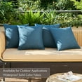 thumbnail image 2 of Pack of 4 Decorative Outdoor Throw Pillow Covers Linen Waterproof Pillow Covers Farmhouse Cushion Cases for Patio Garden Tent Balcony Couch Sofa18x18 inch Red/Turquoise, 2 of 6