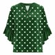 thumbnail image 4 of Tejiojio Women's Casual Printed Top Lace Trim V-Neck 3/4 Sleeves Button Down Fashionable Daily Wear, 4 of 6