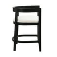 thumbnail image 6 of GDF Studio Modern Counter Stools with Cutout Barrel Back, Upholstered Seat, and Rubberwood Frame, Set of 2, Beige+Black, 6 of 8