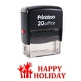 thumbnail image 2 of Printtoo HAPPY HOLIDAY Self Inking Rubber Stamp Office Stationary Custom Stamp-Red, 2 of 2