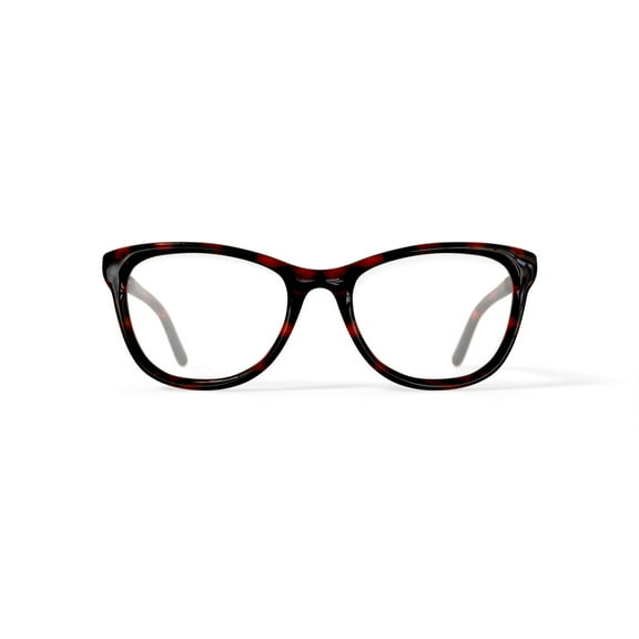 Hard Candy Women's HC269 Cat Eye Prescription Eyeglasses with Case, Brown Tortoise