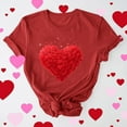 thumbnail image 2 of CHUMUD Valentines Shirts for Women Valentine Love Heart Printed Graphic Tshirt Cute Teen Girls Valentines Short Sleeve Tops, 2 of 6
