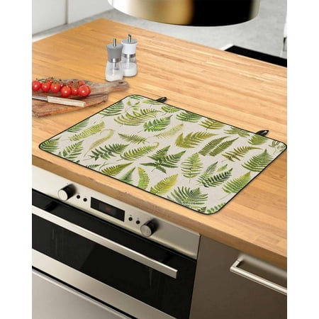 

Green Summer Botanical Stove Top Covers for Electric Stove Heat Insulation Fireproof Glass Cooktop Cover Counter Top Glass Stove Cover for Prevent Scratches 29 x21 Tropical Plants Farmhouse