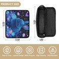 thumbnail image 4 of Hair Tool Organizer Bag with Heat Resistant Mat Removable Travel Storage Case for Hot Air Brushes Curling Irons Blue Bunny, 4 of 8