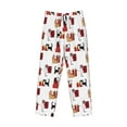 thumbnail image 6 of Uemuo Cute Cat And Christmas Gift Pattern Men's Wide Leg Palazzo Lounge Pants with Pockets Light Weight Loose Comfy Casual Pajama Pants-Small, 6 of 9