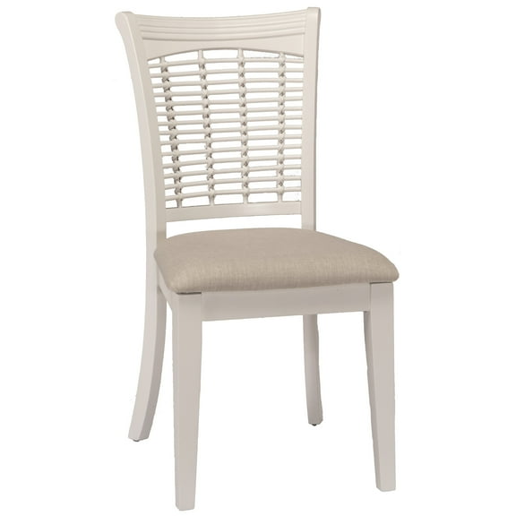 Hillsdale Bayberry 19" Coastal Wood Dining Chairs in White (Set of 2)