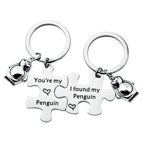 Myospark You’re My Penguin, I Found My Penguin Keychain Couple Puzzle Keychain Anniversary Gift Wedding Gift