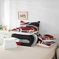 thumbnail image 4 of Erosebridal Black Red Gray Circle Bedding Sets King Size, Abstract Striped Line Comforter Sets with Sheets Ultra Soft 7 Pieces, 4 of 5