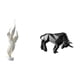 thumbnail image 5 of Escultura de resina moderna de toro con plumas, figura de arte abstracto, adorno coleccionable decorativo para escritorio de oficina, chimenea, armari, 5 of 8