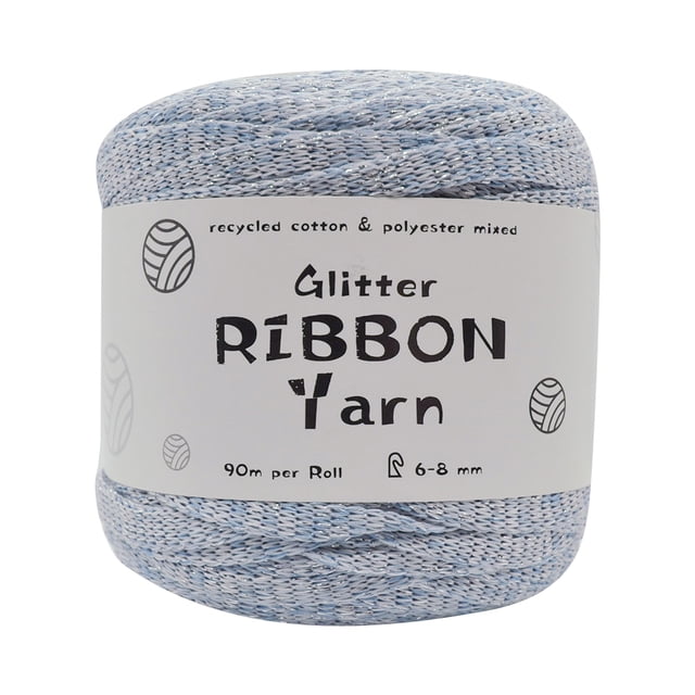 Coofit Fil Ruban Multi-Usage Pailleté Fil à Tricoter Fait Main Fil à Crochet pour Artisanat