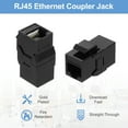thumbnail image 3 of Lot de 5 Adaptateurs Ethernet Cat 6A, RJ45 Adaptateurs Cat6A Femelle à Femelle, Noir, 3 of 6