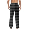 thumbnail image 2 of OGLCCG Men's Plaid Pajama Pants Drawstring Elastic Waist Pajama Bottoms Fall Winter Casual Loose Fit Home Sleep Pants, 2 of 5