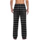 thumbnail image 4 of Pantalones de pijama largos para hombre, informales, con estampado a cuadros, holgados, deportivos, elásticos, rectos, vintage, con bolsillos, 4 of 6
