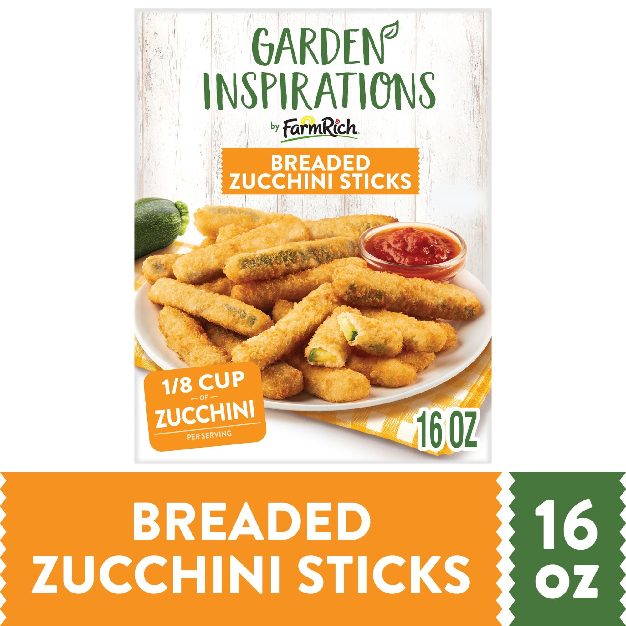 Farm Rich Garden Inspirations Zucchini Sticks with Marinara Sauce, Frozen, 16 oz