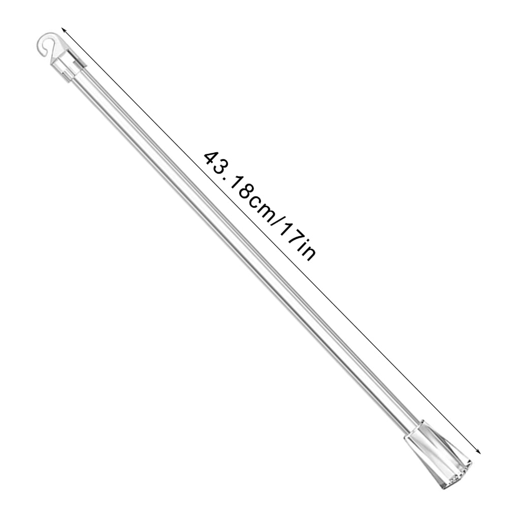 43cm Clear Blind Wand Pull Sticks - Transparent Vertical Curtain Extension Rods For Window Shades (2/4/6/8/10 Pack)