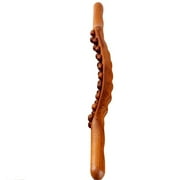 8/20 Beads Gua Sha Massage Stick Carbonized Wood Back Scrapping Meridian Therapy Wand Muscle Relaxing Body Massager Guasha