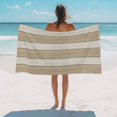 thumbnail image 3 of Beach Towel Khaki Wood Grain Bath Pool Towels Ombre Wooden Stripe Absorbent Beach Towel Soft Large Quick Dry Lightweight Camping Travel Sports Yoga Gym Swim Towels for Adult 35x70 Inch, 3 of 9