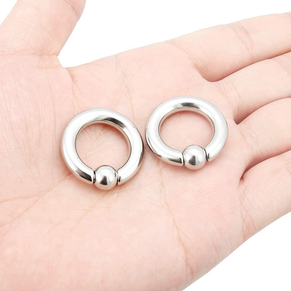 SCERRING PA Ring Captive Bead Rings Spring Action CBR Monster Screwball Rings 316L Surgical Steel Pierced Body Jewelry 2G 4G 6G 8G
