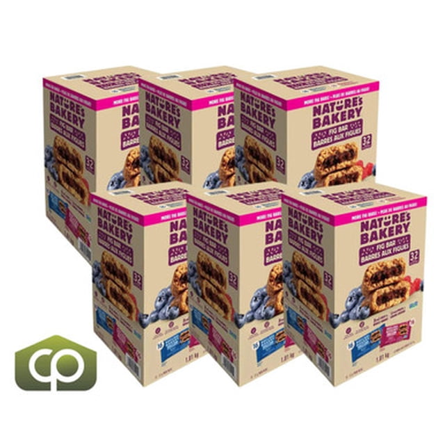 Nature's Bakery Whole Wheat Fig Bars Variety Pack 32 Bars- 1.81 kg (6/Case)-TOTAL 192 BARS