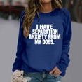 thumbnail image 2 of Women Crew Neck Pullover Zip up Hoodie Women Cropped No Hood Women's Pullover Hoodie Letter Print Round Neck Top for Fall & Winter Xl, 2 of 6