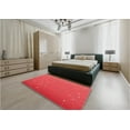 thumbnail image 5 of Ahgly Company Machine Washable Indoor Square Transitional Red Area Rugs, 3' Square, 5 of 7