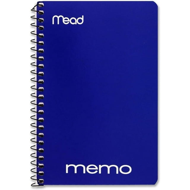 Mead Wirebound Memo Book, 6" x 4", College Ruled, 40 Sheets (assorted