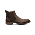 thumbnail image 2 of STACY ADAMS Mens Brown Textured Arch Support Pull Tab Goring Cushioned Removable Insole Kayden Round Toe Block Heel Leather Chelsea 7 M, 2 of 4