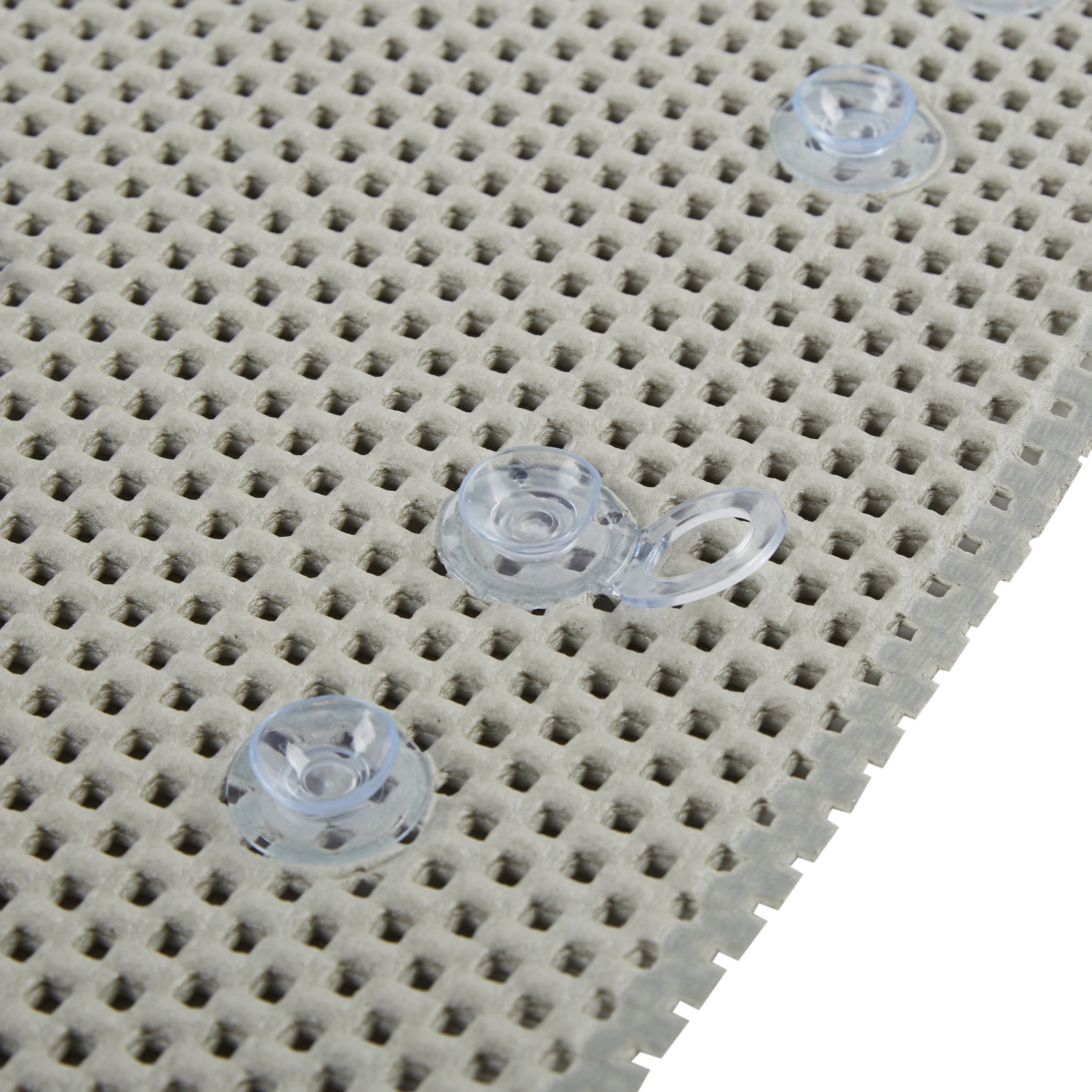 Bath Bliss Extra Long Cushioned Bath Mat in Light Grey