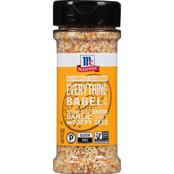 McCormick Non-GMO Gluten Free Everything Bagel All Purpose Seasoning, 4.8 oz Bottle