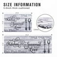 thumbnail image 2 of WannaToo Kitchen Mats 2Pcs, Anti Fatigue Kitchen Rugs and Mats, Non-slip Cushioned Floor Comfort Mat for Kitchen, Doorway, Sink, Laundry, 17"x27"+17"x47",Spoon and Fork, 2 of 8