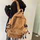 thumbnail image 2 of Women Corduroy Backpack Khaki SchoolBag Cute Teenage Girls Harajuku Female Bag Student Kawaii Lady Book Pack New Fashion Mochila qiuyongming unisex, 2 of 2