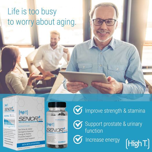 High T Senior+ Prostate & Testosterone Support Natural Testosterone Support 90 Capsules