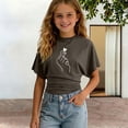 thumbnail image 1 of Chandail Garçons Col Rond Garçons T-Shirts à Manches Courtes Filles Vêtements d'Été Filles Hauts 13-14 Ans, 1 of 5