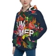thumbnail image 2 of Kll Unisex Kids Boys Girls Hooded Pocket Pullover Hoodies-Summer Birds And Flowers, 2 of 9