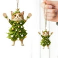 thumbnail image 2 of PPKVUFD 1PCS Christmas Cat in Christmas Tree Acrylic Hanging Ornament, Suitable for Keychain, Bag, Car Rearview Mirror Pendant, Used for Christmas Decoration, Adding Cute and Happy Atmosphere 2D Flat, 2 of 9