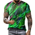 thumbnail image 1 of Mefallenssiah T-Shirt à Manches Courtes pour Hommes Mode Décontractée Impression Numérique 3D Sport Été Vert, 1 of 5