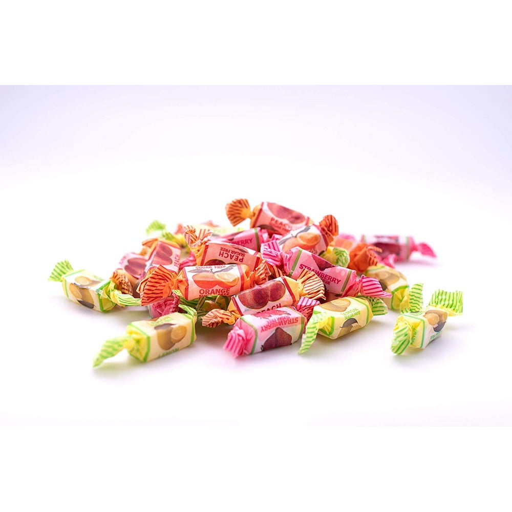 Sugar Free Fruit Chews 1 LB Resealable Stand Up Candy Bag