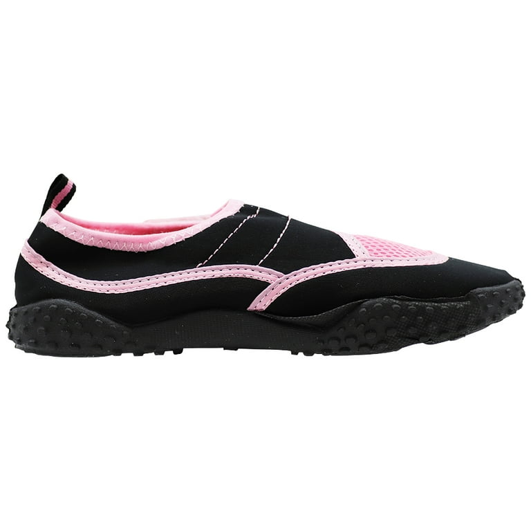 NORTY Womens Water Shoes Adult Female Pool Shoes Black Pink 8