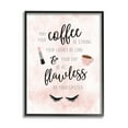 thumbnail image 4 of Stupell Industries Inspirational Flawless Phrase Glam Lashes Coffee Calligraphy Graphic Art Black Framed Art Print Wall Art, Design by Natalie Carpentieri, 4 of 5