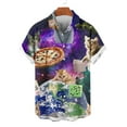 thumbnail image 4 of Blusa y camisa de manga corta con cuello vuelto para hombre, blusa informal de moda con botones estampados, blusa de manga corta con cuello vuelto, blusa de poliéster para hombre, 4 of 6
