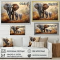 thumbnail image 4 of Designart "Guardianship of the Elephant Family" Animals Wall Art Living Room, 4 of 5