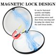 thumbnail image 3 of Retainer Case Round Retainer Container with Magnetic Closure Portable Orthodontic Denture Box Seal Textured Liner Multifunctional Mouth Guard Denture Holder Case for Braces Mouthguards (Black), 3 of 5
