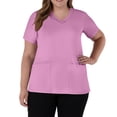 thumbnail image 5 of Resivox Scrubs for Women Plus Size Scrub Tees Stretchy V Neck Scrub Shirts Medical Uniforms Nursing Uniforms with Pockets Pink L, 5 of 5